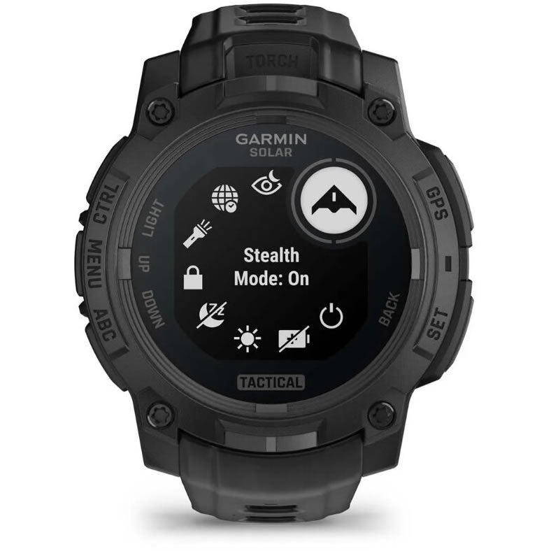 Ceas GARMIN Instinct 3 Solar Black Tactical Edition, 45mm, Curea Neagra