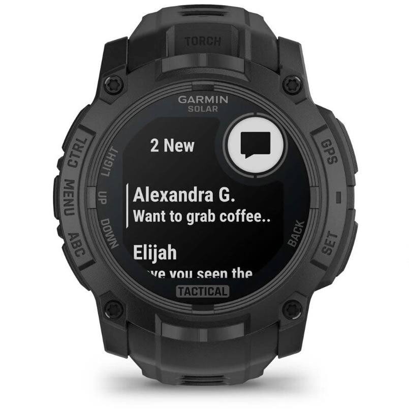 Ceas GARMIN Instinct 3 Solar Black Tactical Edition, 50mm, Curea Neagra