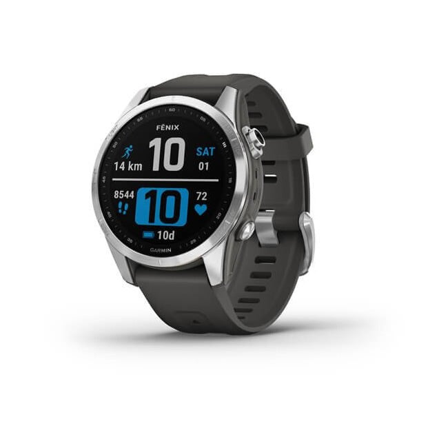 Ceas Garmin Fenix 7S SILVER/GRAPHITE 42MM