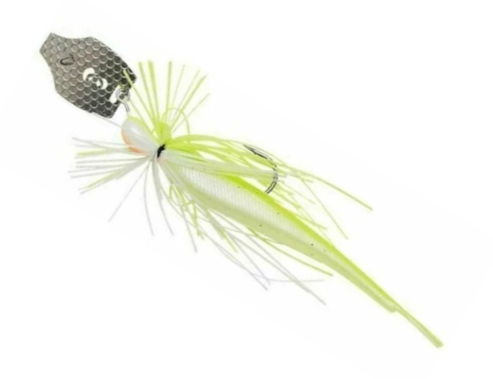 Chatterbait SAVAGE GEAR Crazy Swim Jig, Silver Yellow White, 20g, 12.5cm, 1buc/pac
