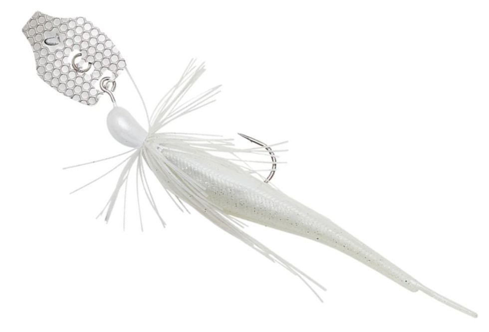 Chatterbait SAVAGE GEAR Crazy Swim Jig, White Silver, 20g, 12.5cm, 1buc/pac