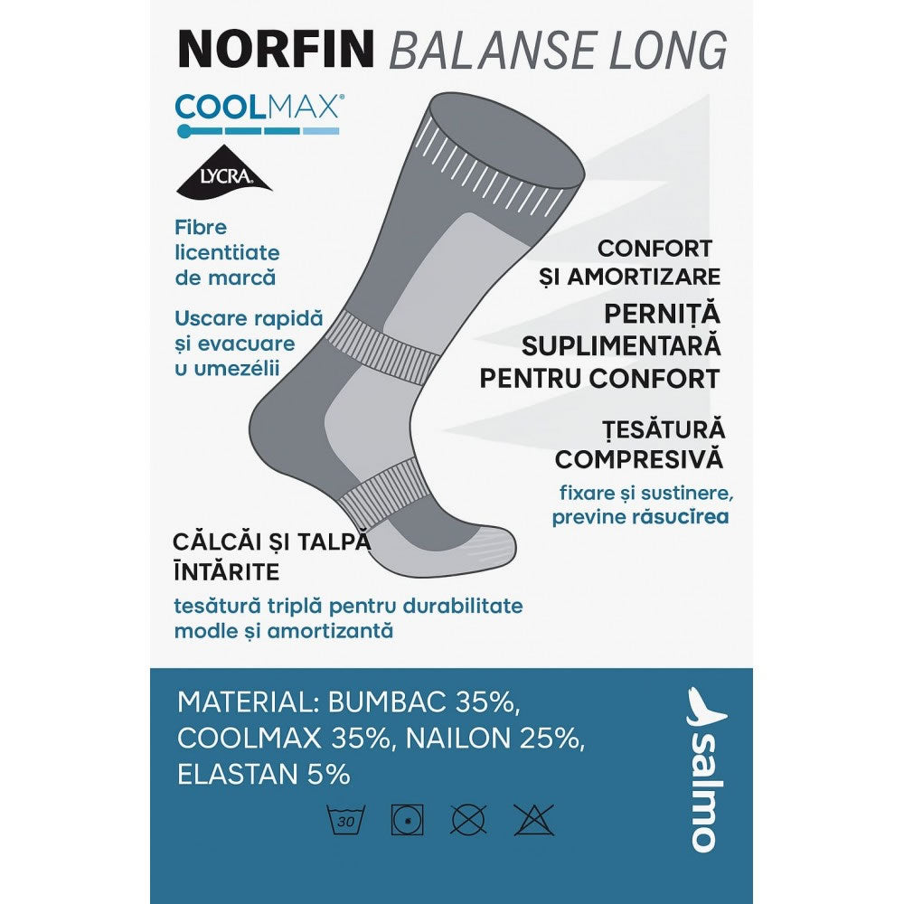 Ciorapi NORFIN Balance Long T2A, Marime M (39/40)