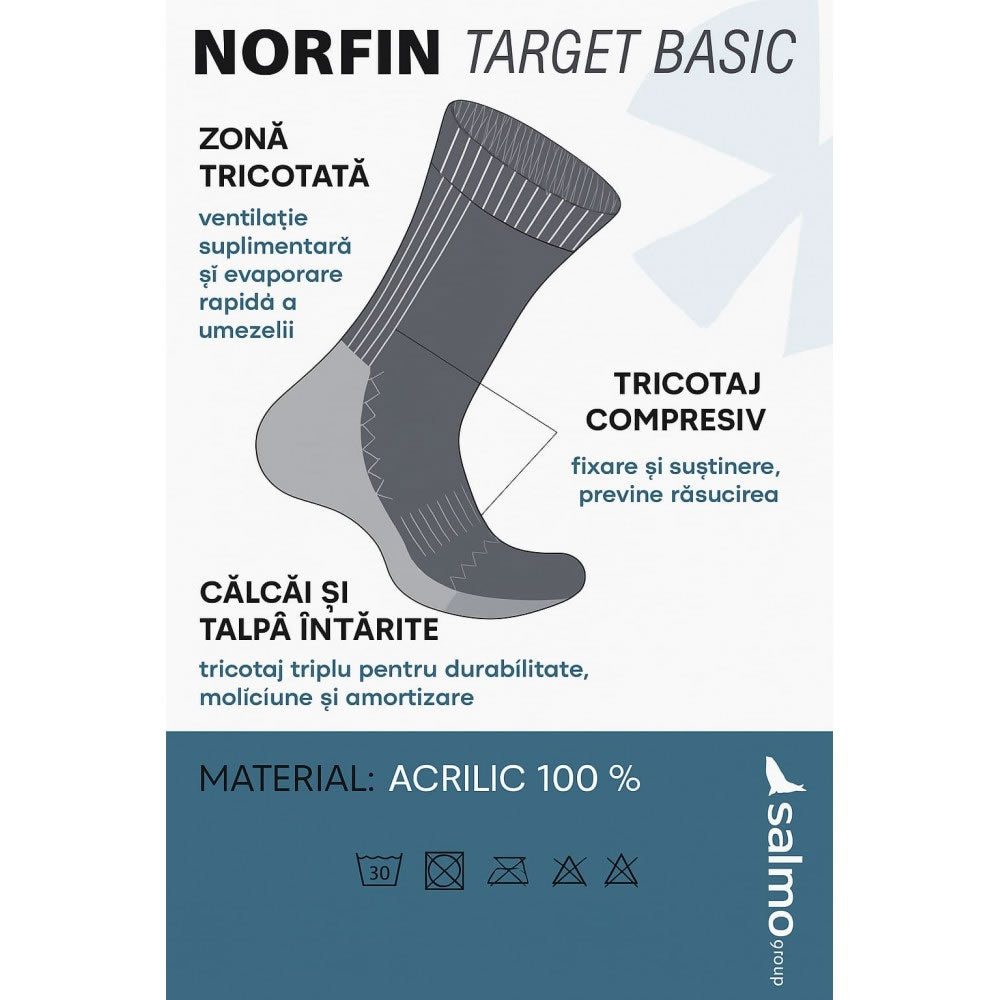 Ciorapi NORFIN Target Basic T1M, Marime M (39/40)