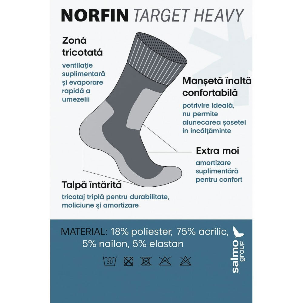 Ciorapi NORFIN Target Heavy T1P, Marime M (39/40)