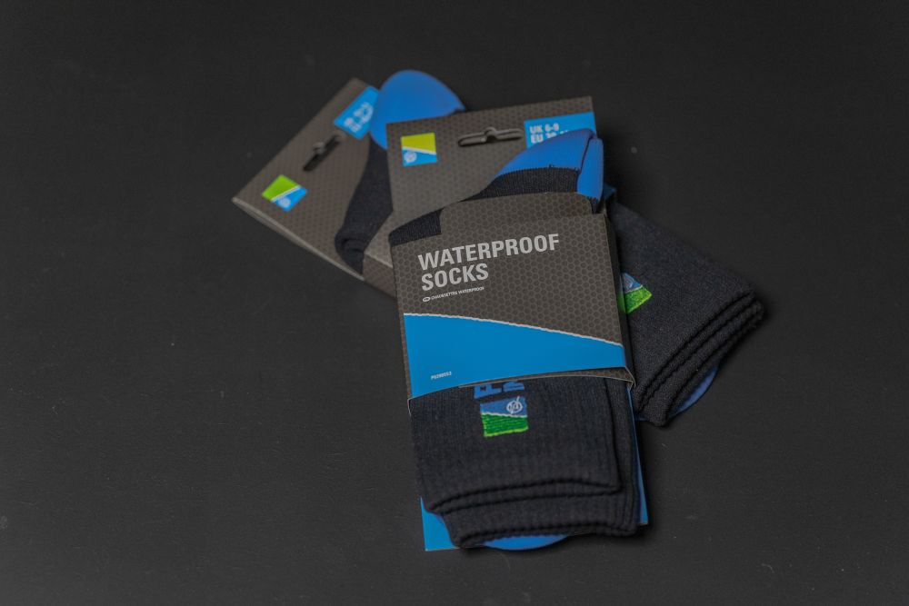 Ciorapi PRESTON Waterproof Socks, UK 6-9, EU 39-43, Black-Blue