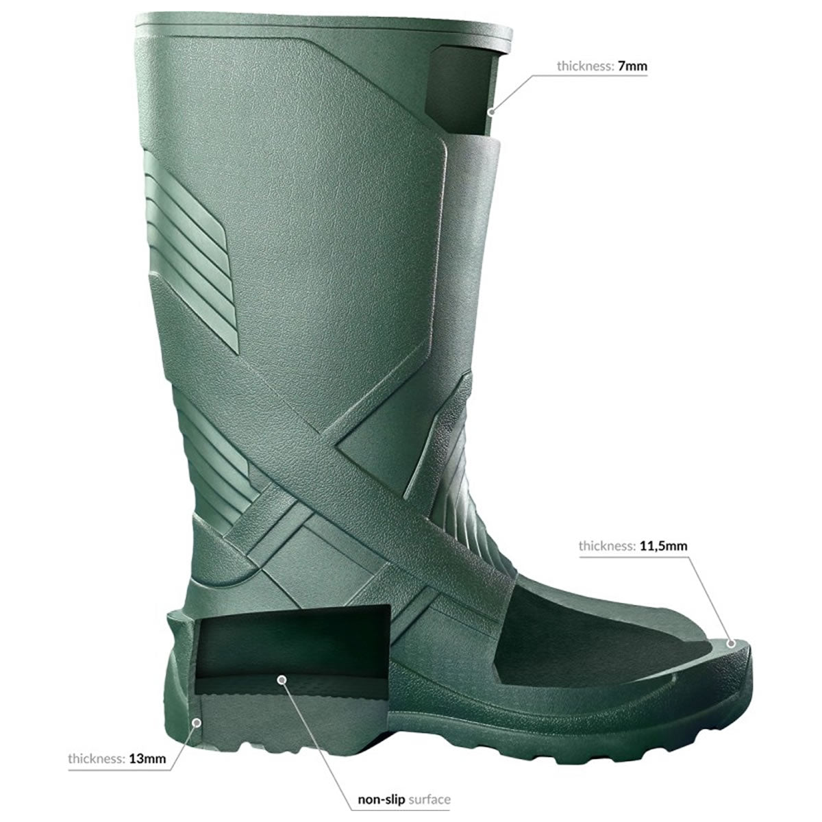 Cizme EVA Dry Walker Strong Truck Long Green, Marime 44