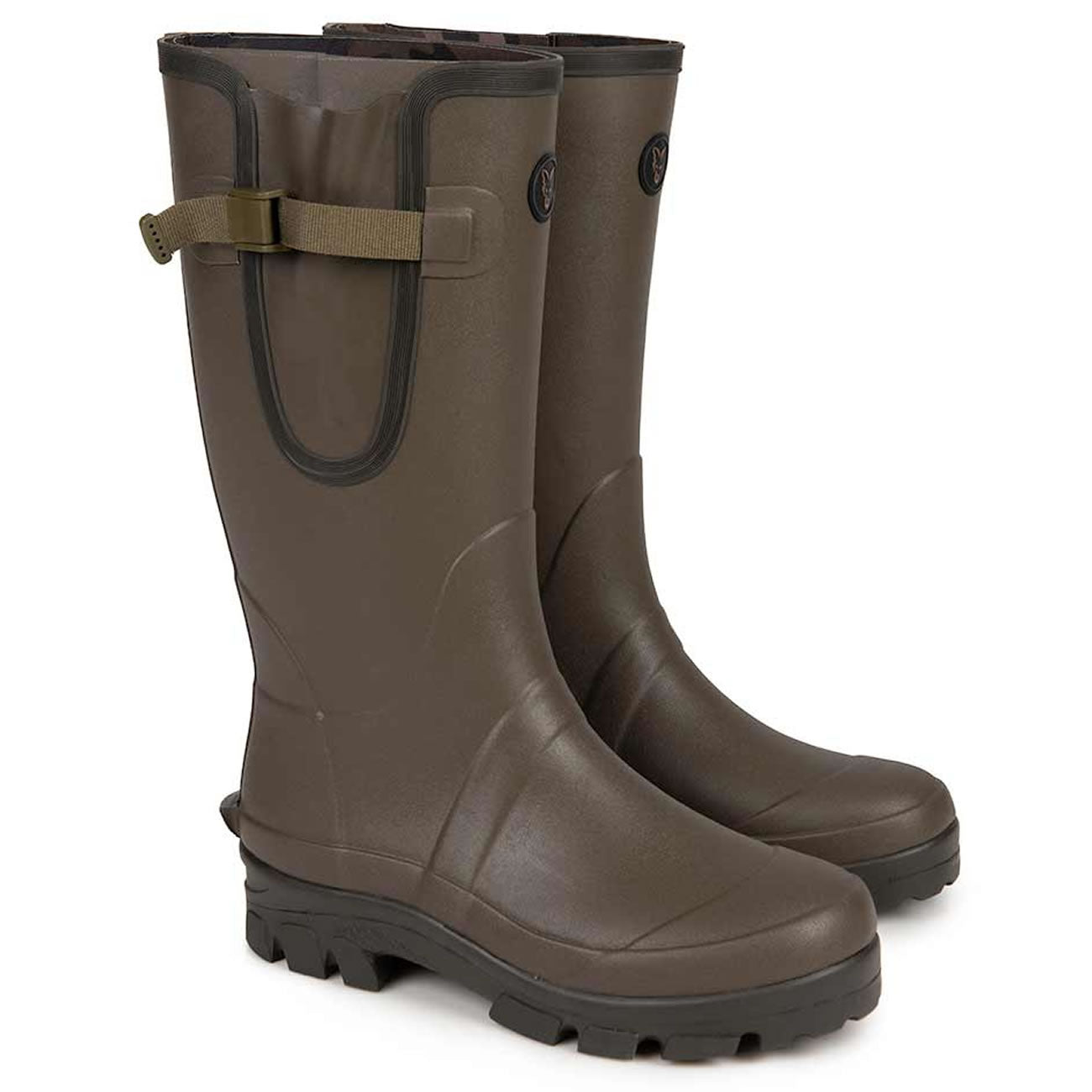 Cizme Fox Neoprene Lined Camo &amp; Khaki Wellies, Marime UK7 / EU41