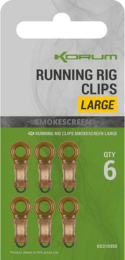 Clips KORUM Smokescreen Running Rig Clips Large, 8buc/pac