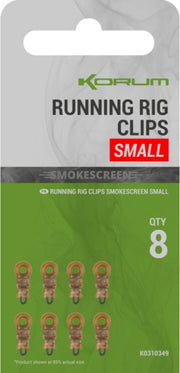 Clips KORUM Smokescreen Running Rig Clips Small, 8buc/pac