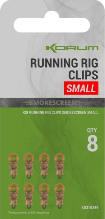 Clips KORUM Smokescreen Running Rig Clips Small, 8buc/pac