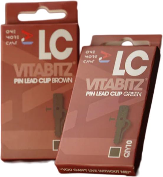 Clips Plumb Pierdut ONE MORE CAST Tackle Vitabitz Pin Lead Clips Brown, 10buc/pac