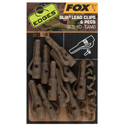 Clips Plumb Pierdut + Pin Fox Edges Camo Slik Lead Clip &amp; Pegs Nr.10