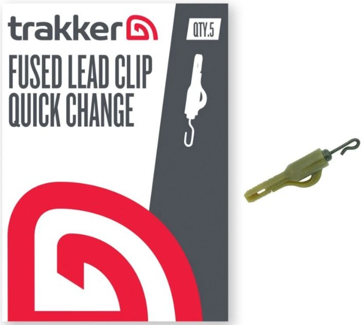 Clips Plumb Pierdut Trakker Fused Lead Clip Quick Change, Weed, 5buc/plic