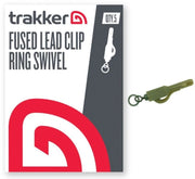 Clips Plumb Pierdut Trakker Fused Lead Clip Ring Swivel, Weed, 5buc/plic