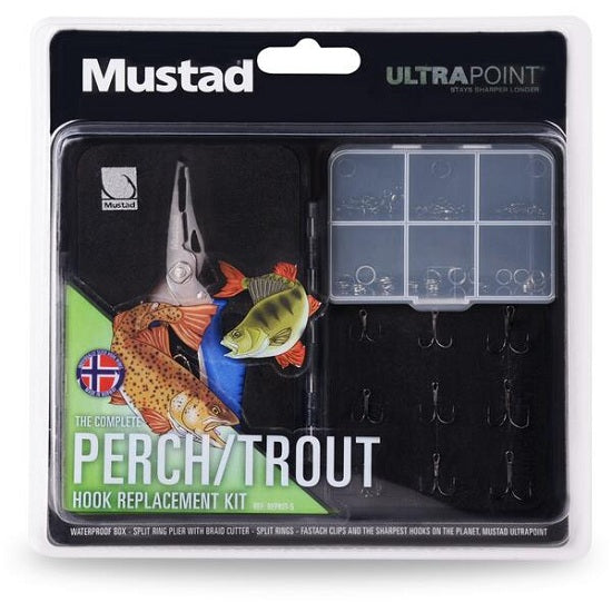 Combo Cleste Mustad Multifunctional + Accesorii Hook Replacement Perch &amp; Trout 