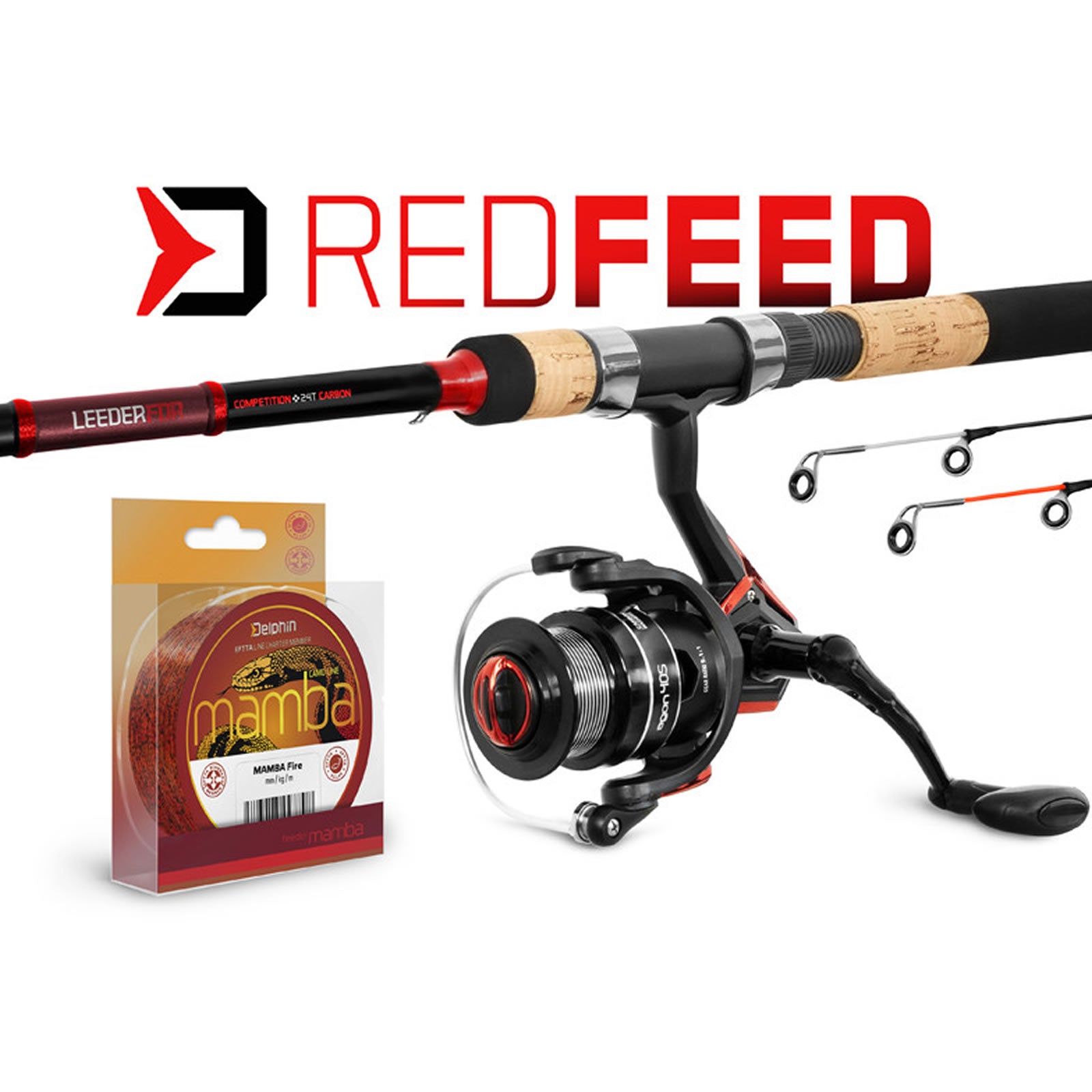 Combo Feeder Delphin RedFEED 360cm + 4T + 0,23mm