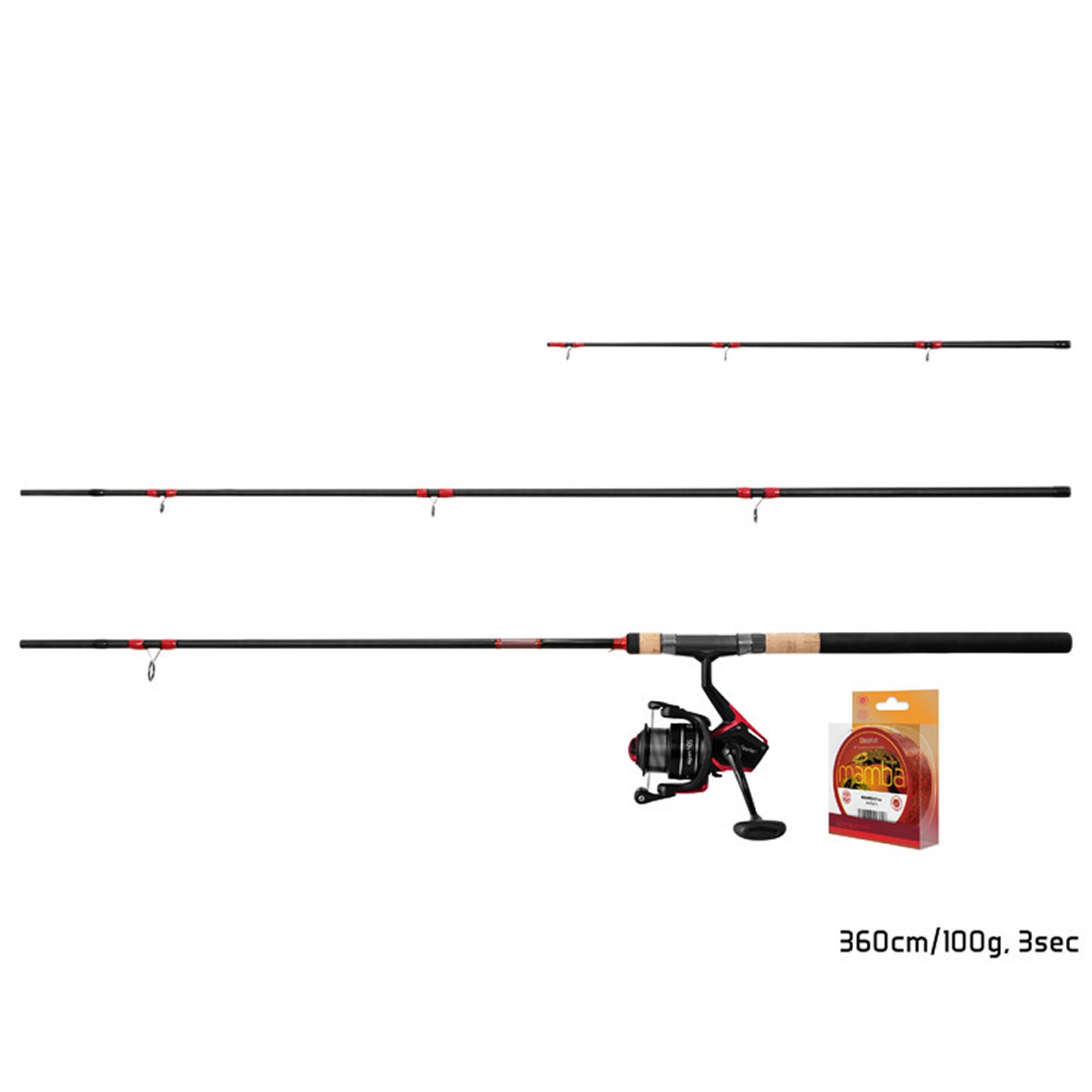 Combo Feeder Delphin RedFEED 360cm + 4T + 0,23mm