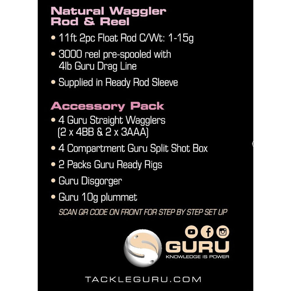 Combo GURU 11' Float Rod &amp; Reel Combo Natural Waggler Rod&amp;Reel