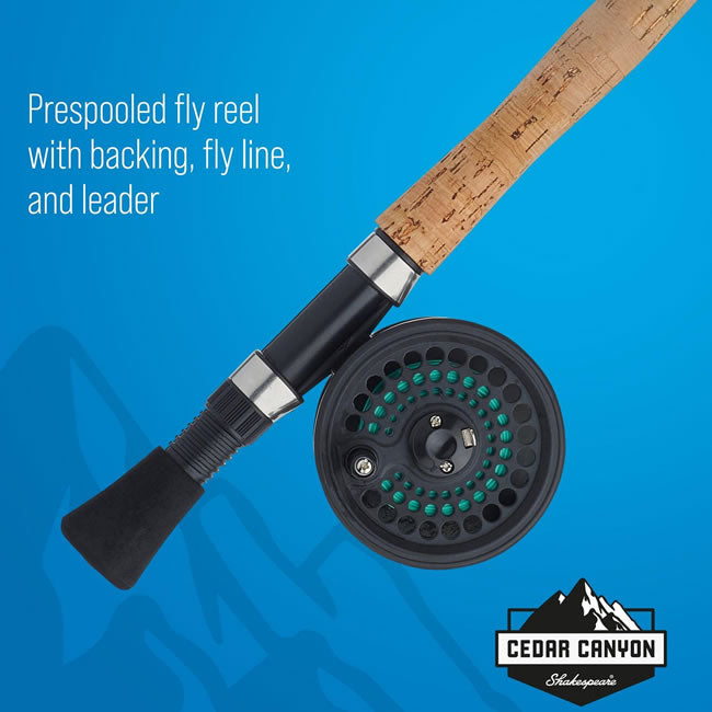 Combo Shakespeare Cedar Canyon Premier Fly Kit Clasa 2.74m 4seg