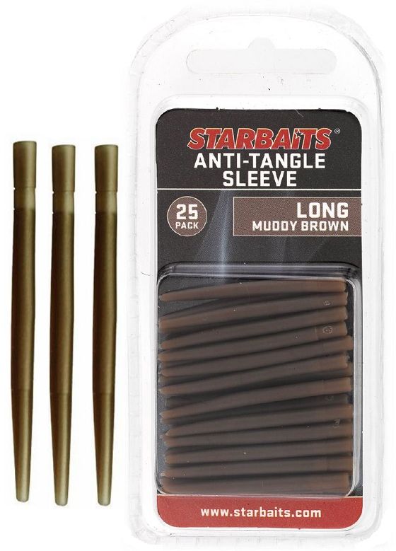 Con STARBAITS Anti Tangle Sleeve Long, Brown, 4cm, 25buc/pac