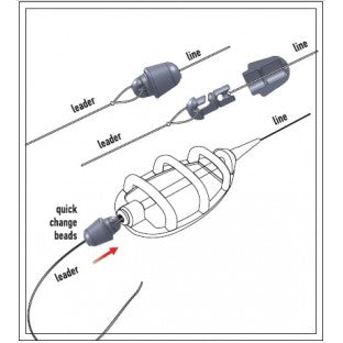 Conector Falcon Quick Change Beads, 10 Buc/Plic, Maro Transparent