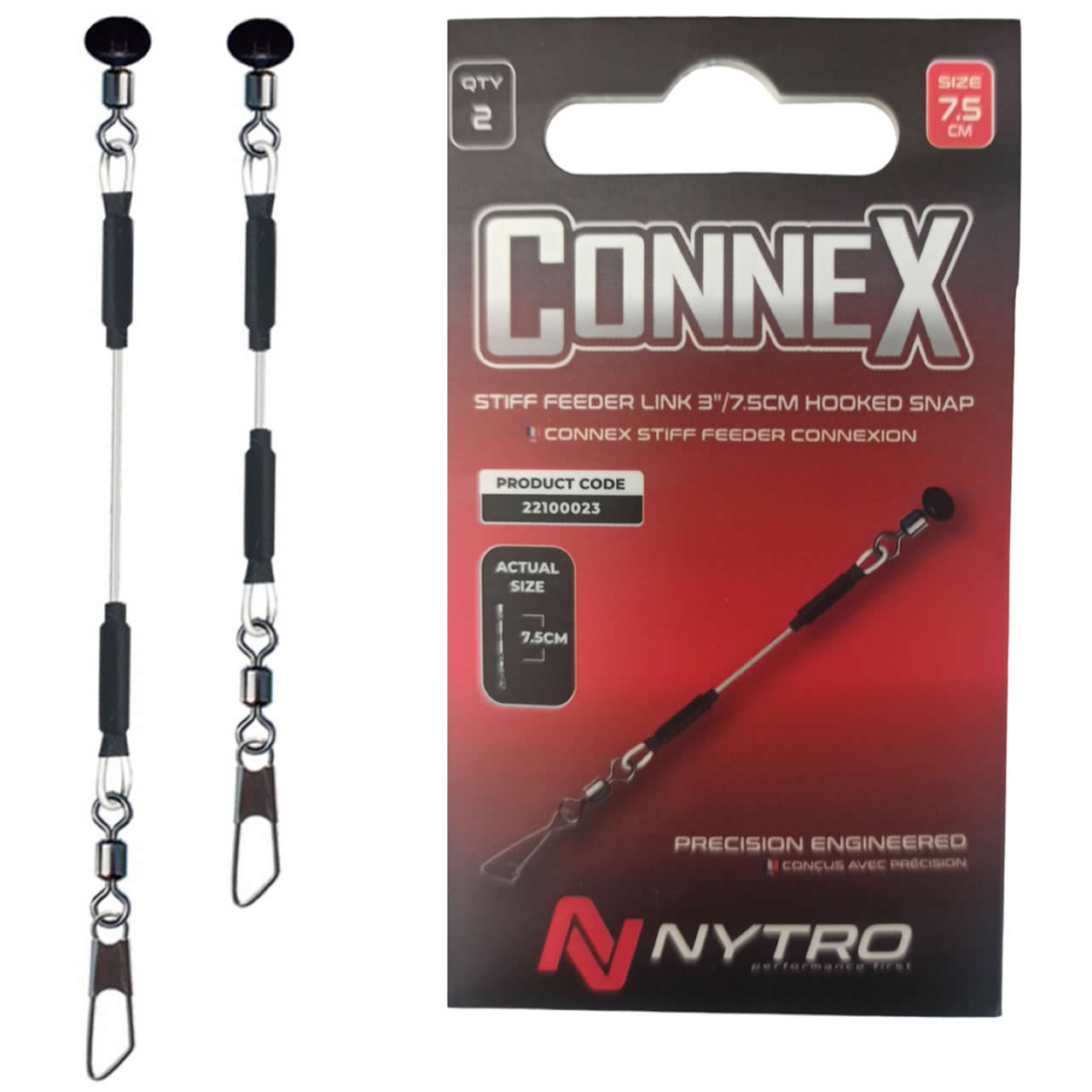 Conector NYTRO Feeder Link Safety Snap, 6cm, 2 buc/pac