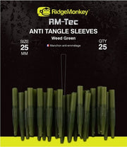 Conuri Antitangle RidgeMonkey RM-Tec Anti Tangle Sleeves Weed Green Long 25buc/plic