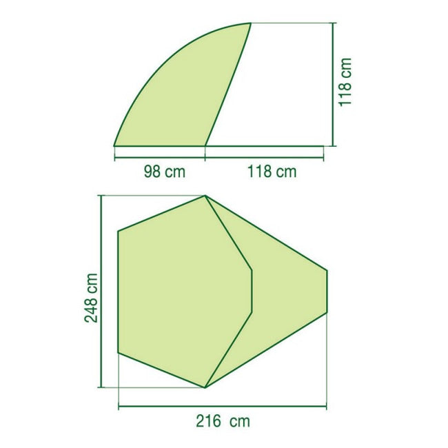 Cort Coleman cu protectie solara Sundome  verde/gri