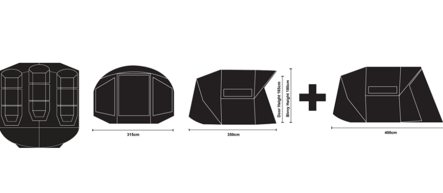 Cort PROLOGIC Bivvy Fulcrum Session &amp; Overwrap, 315x350/400x180cm