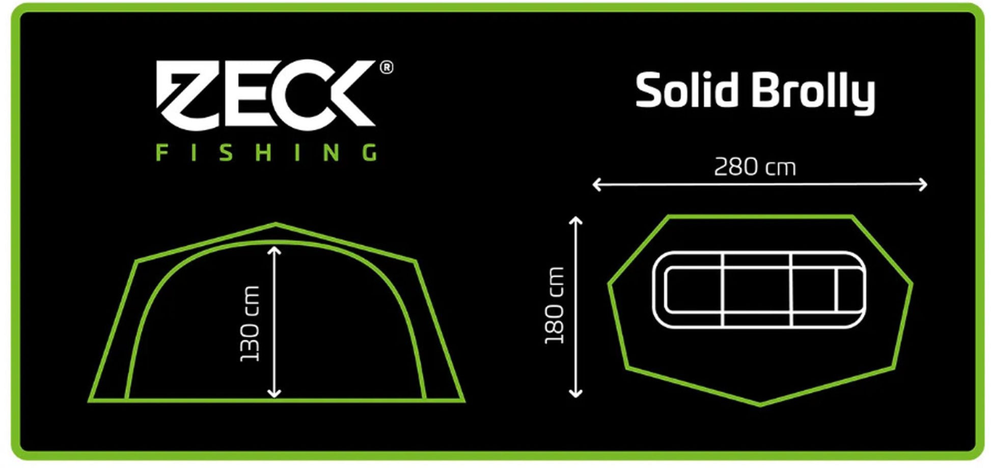 Cort Zeck Solid Brolly Coloana Apa 5000mm, 280x180x130cm
