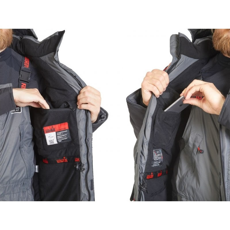 Costum Iarna NORFIN Discovery Heat, Grey / Back, Marime XL