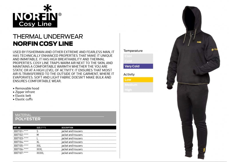 Costum Termic Norfin Cosy Line Black