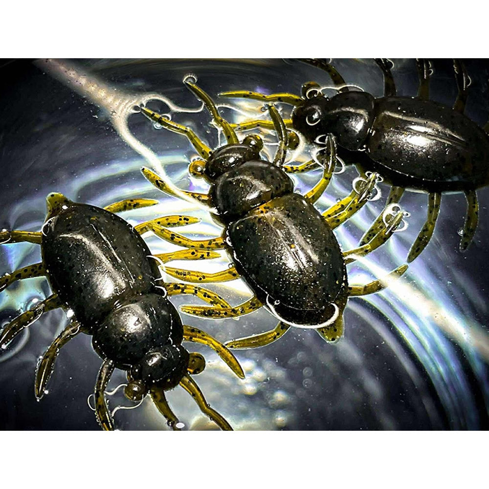 Creatura FISHPRO Maybug, 2.5cm, Green Pumpkin Red and Black, 5buc/pac