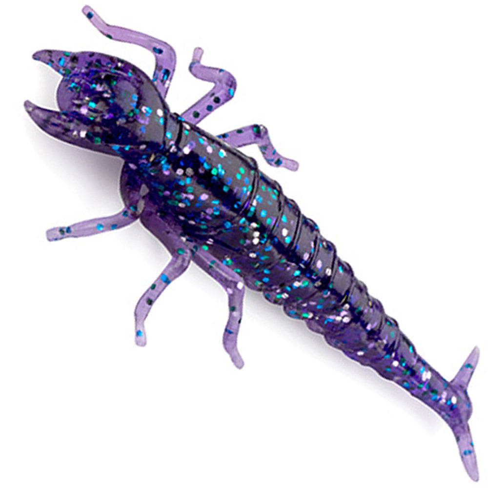 Creatura FISHUP Diving Bug, 5cm, Dark Violet Peacock &amp; Silver, 8buc/pac