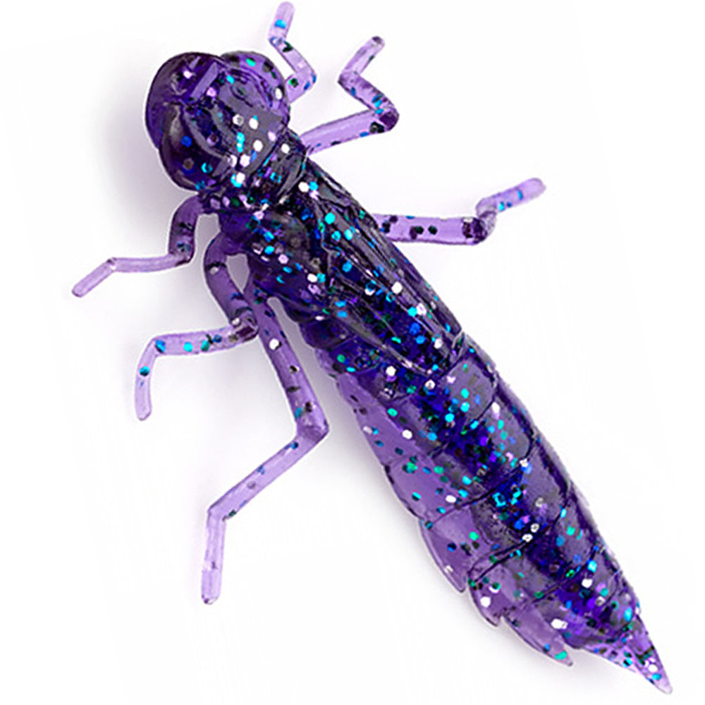 Creatura FISHUP Dragonfly, 3cm, Dark Violet Peacock &amp; Silver, 10buc/pac