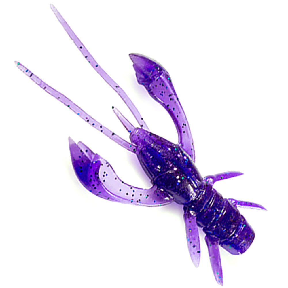 Creatura FISHUP Real Craw, 3.8cm, Dark Violet Peacock and Silver, 10buc/pac