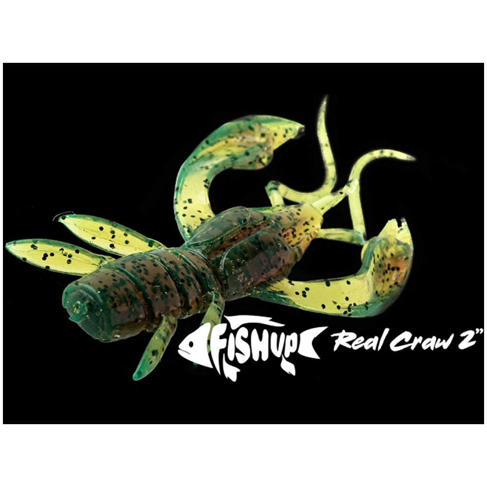 Creatura FISHUP Real Craw, 3.8cm, Motor Oil Pepper, 10buc/pac