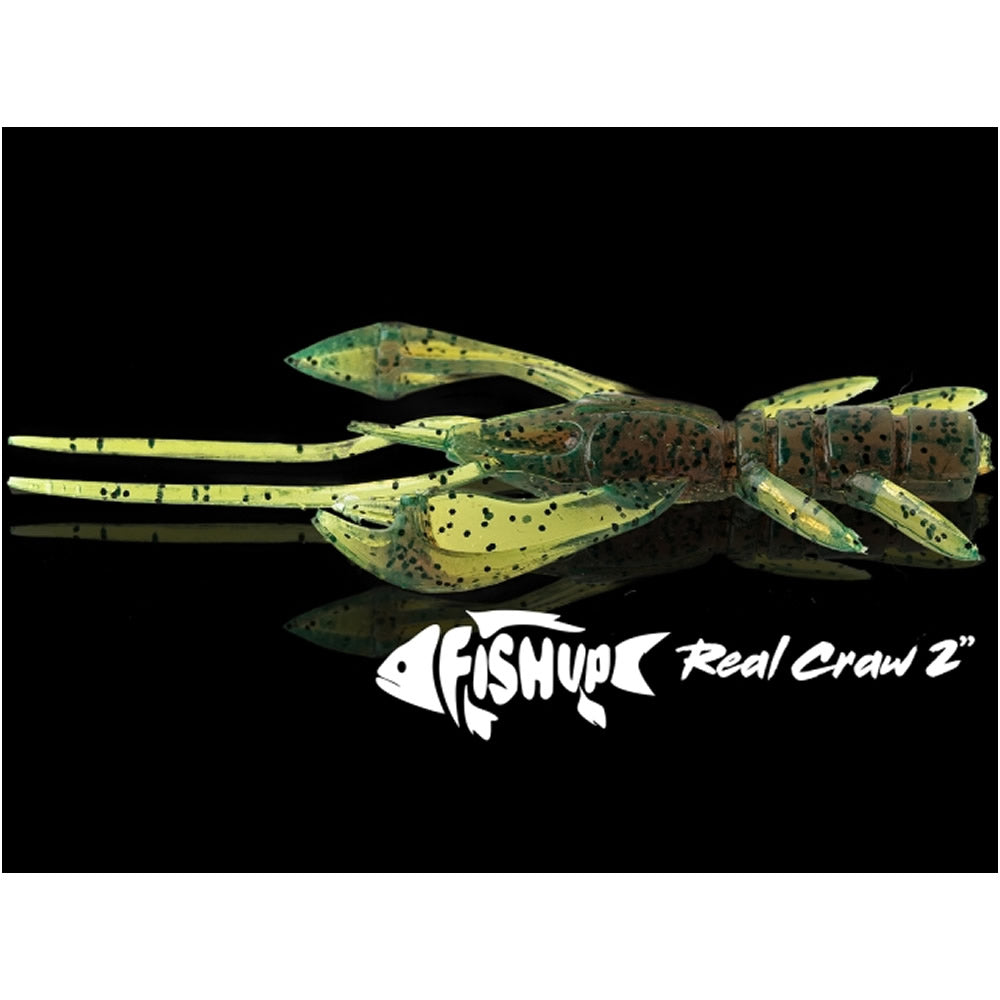 Creatura FISHUP Real Craw, 5cm, Motor Oil Pepper, 7buc/pac
