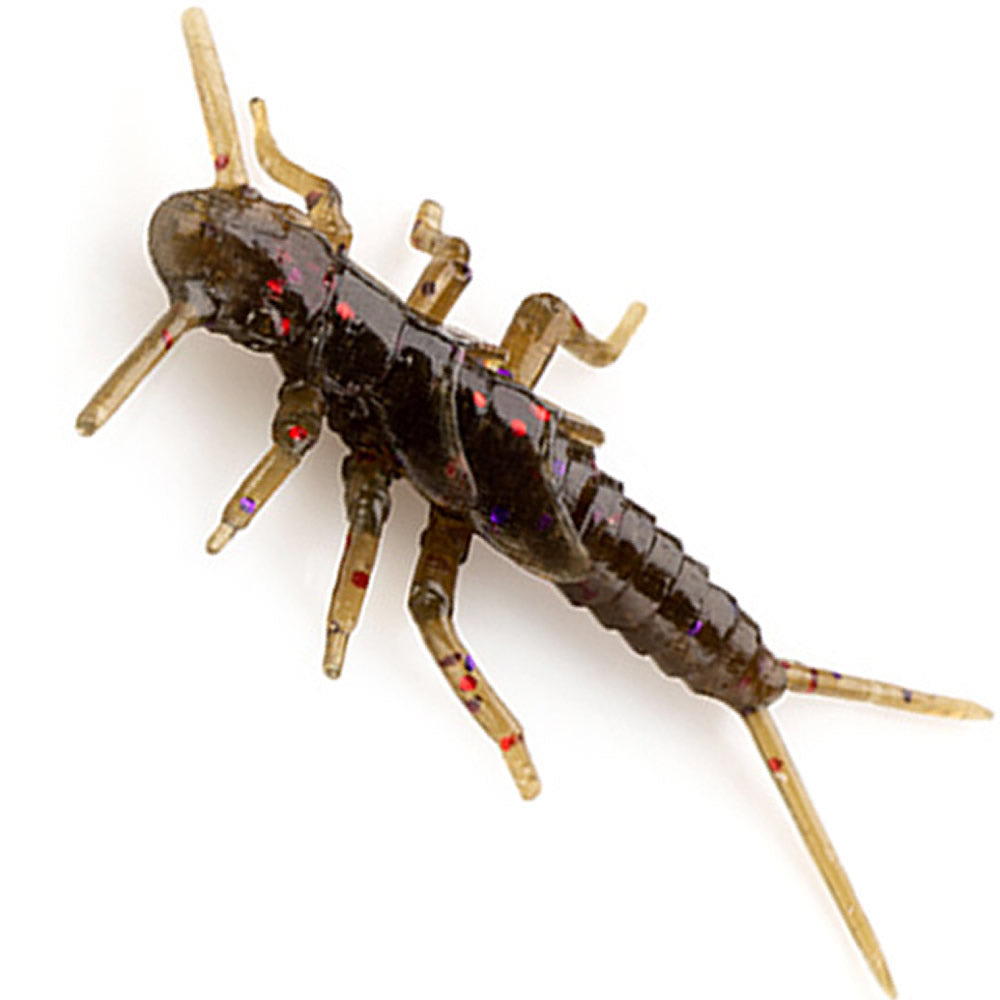 Creatura FISHUP Stonefly, 2.1cm, Green Pumpkin Brown Red &amp; Purple, 12buc/pac