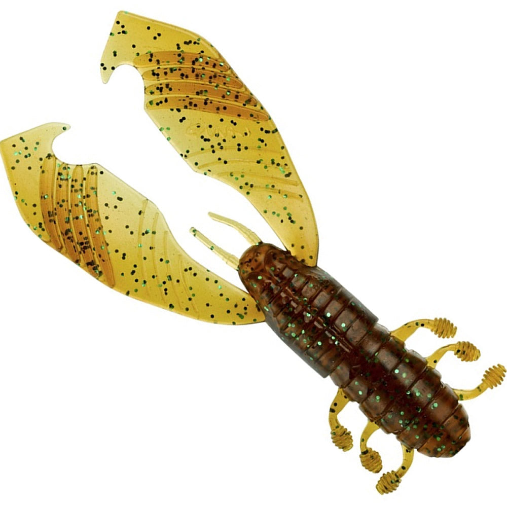 Creatura GUNKI Boogie Craw Vib, 7,5cm, 4.38g, Pumpkin Green, 5buc/pac