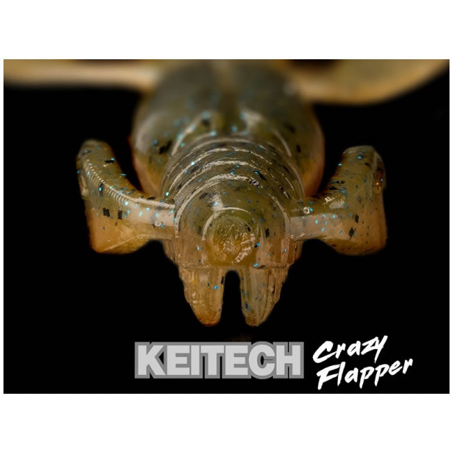 Creatura Keitech Crazy Flapper, Electric Junebug 408, 7.1cm, 8buc/plic