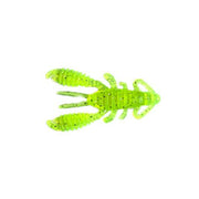Creatura Reins Ring Craw Micro, Chartreuse Silver Glitter 3.8cm, 14buc/plic