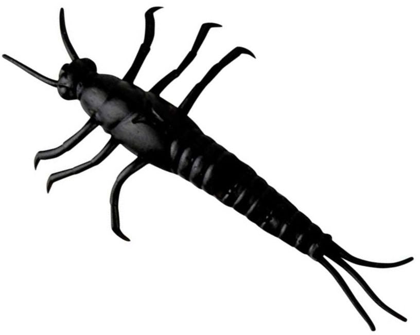 Creatura SAVAGE GEAR 3D PVC Mayfly, Negru, 1g, 5cm, 8buc/pac