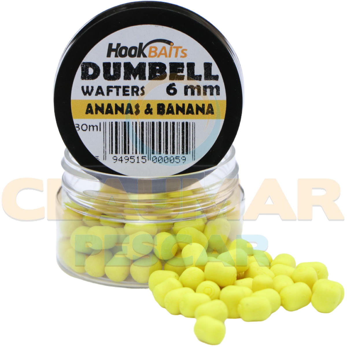 Critic Echilibrat Hook Baits Dumbell Wafters, Banana &amp; Ananas, 6mm, 15ml