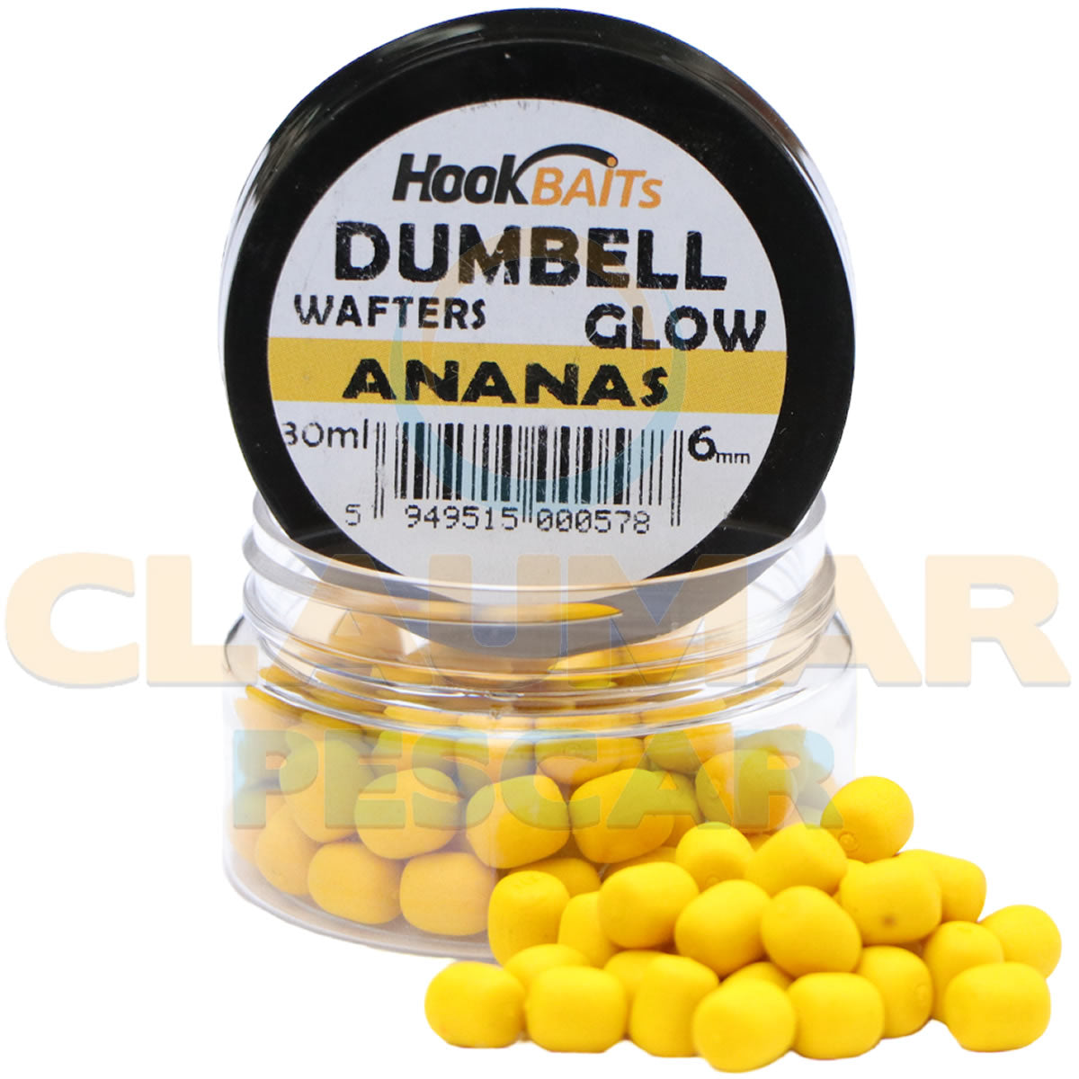 Critic Echilibrat Hook Baits Dumbell Wafters Glow Ananas 30ml