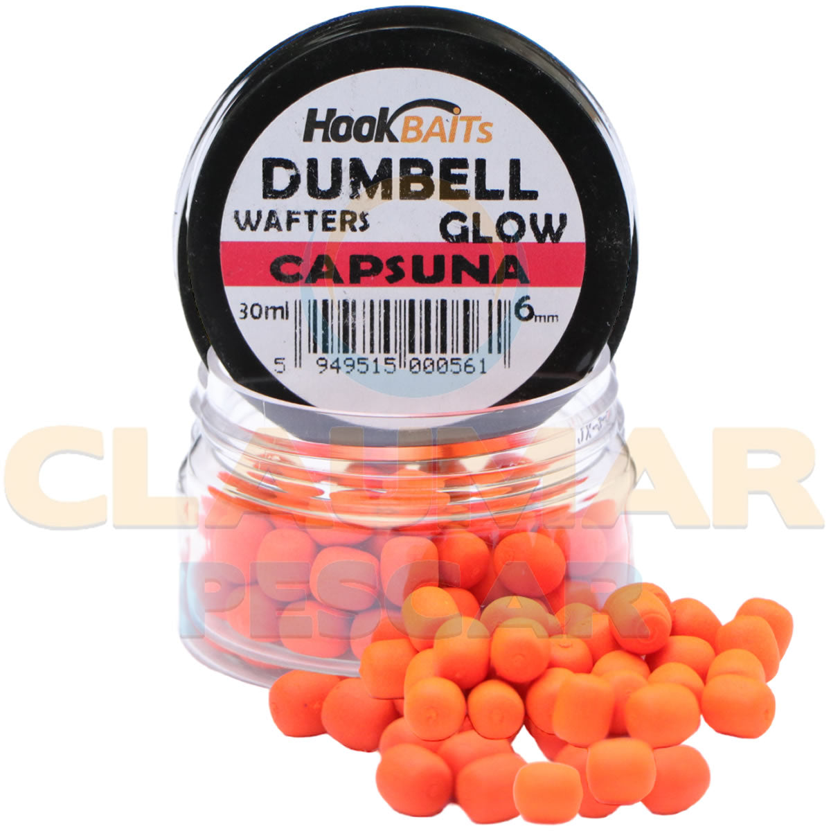 Critic Echilibrat Hook Baits Dumbell Wafters Glow Capsuna 30ml