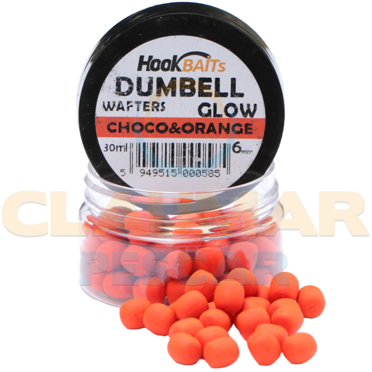 Critic Echilibrat Hook Baits Dumbell Wafters Glow Ciocolata &amp; Portocala 30ml