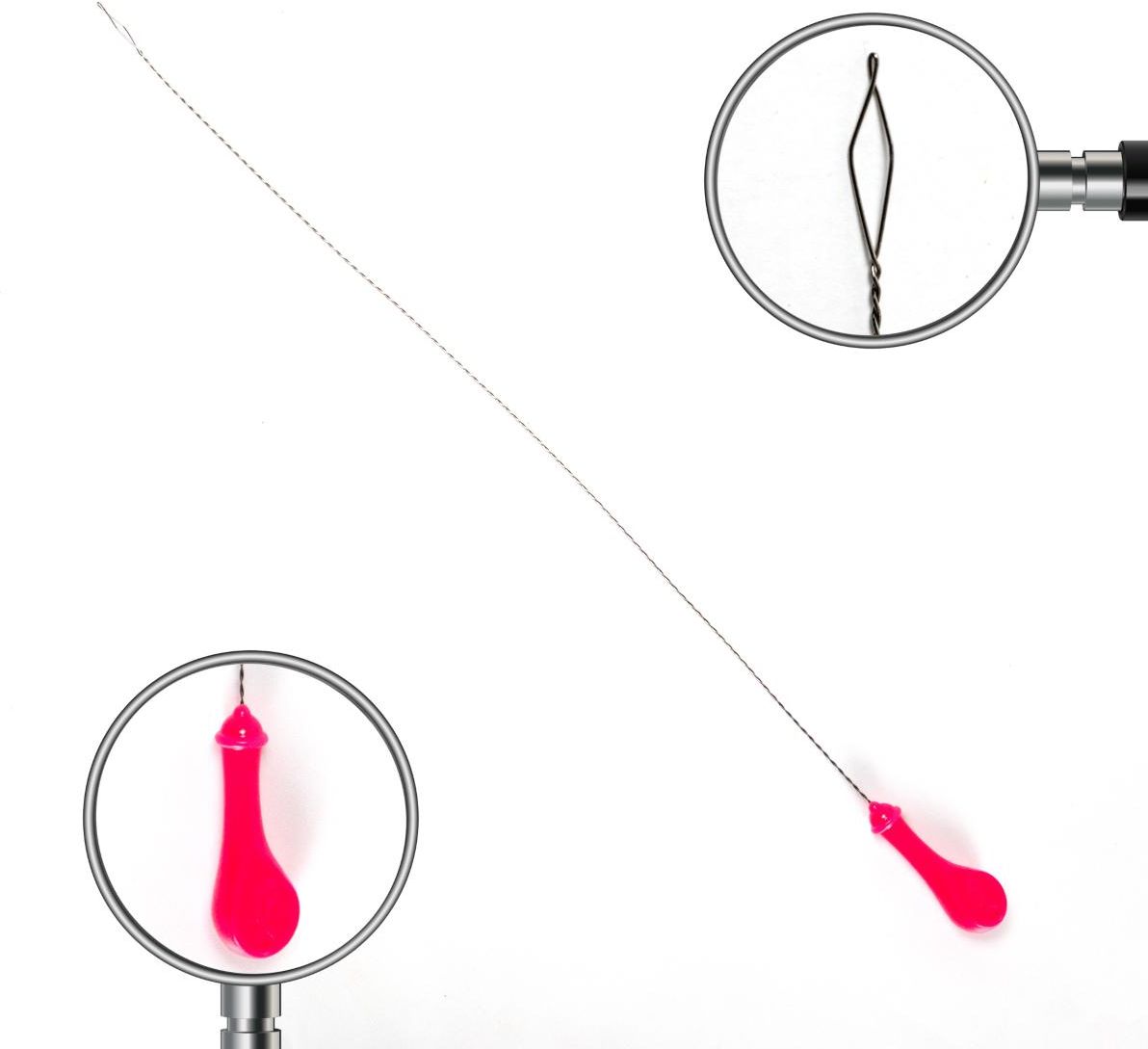 Croseta CPK Extra Long Easy Splice Needle, Pink, 1buc/pac