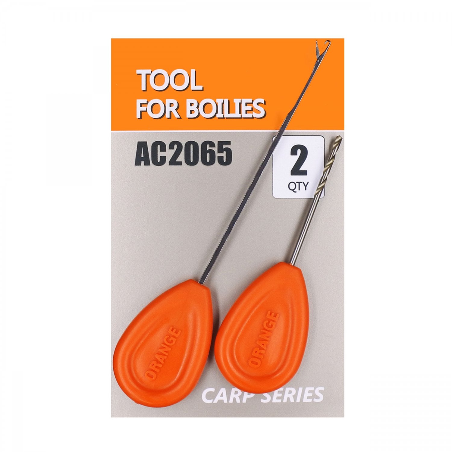 Croseta si Burghiu Orange pentru Boilies 2buc 9.5+6cm