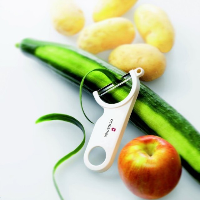 Curatator Cartofi Victorinox, Oblic, Alb